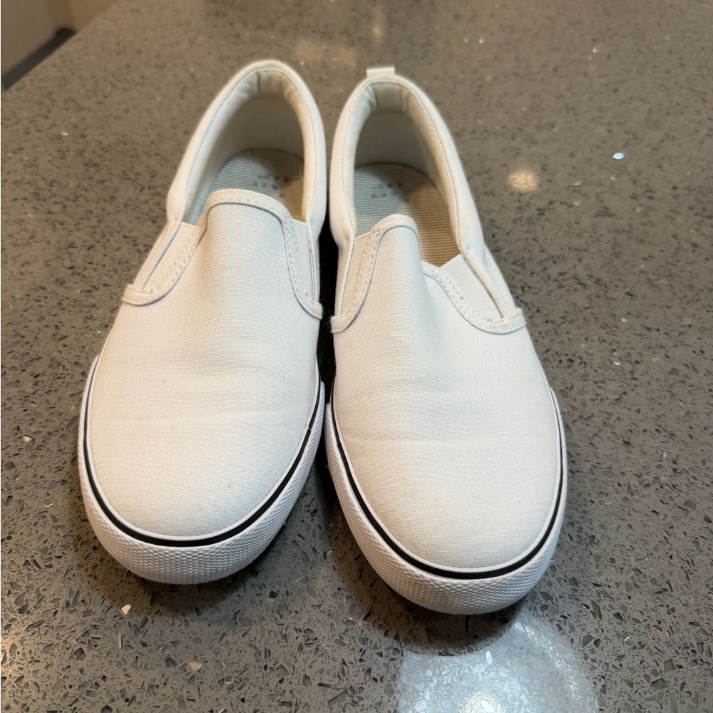 a new day White Slip-On Canvas Flats